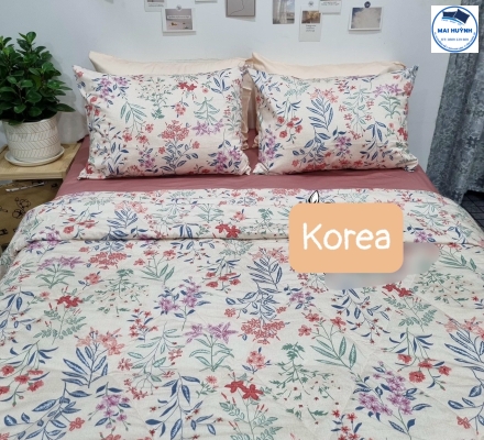 Album 4 Món Drap gối cotton  hàn quốc 01