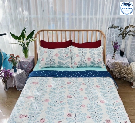 Chăn Drap Cotton satin hàn quốc 01